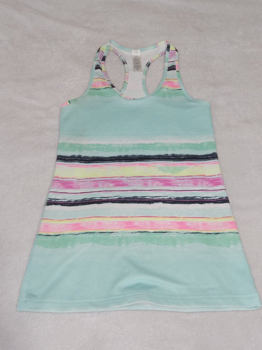 ivivva by Lululemon Tank Top Girls 10 Multicolor Stripe Racerback Athletic Yoga - Picture 7 of 10